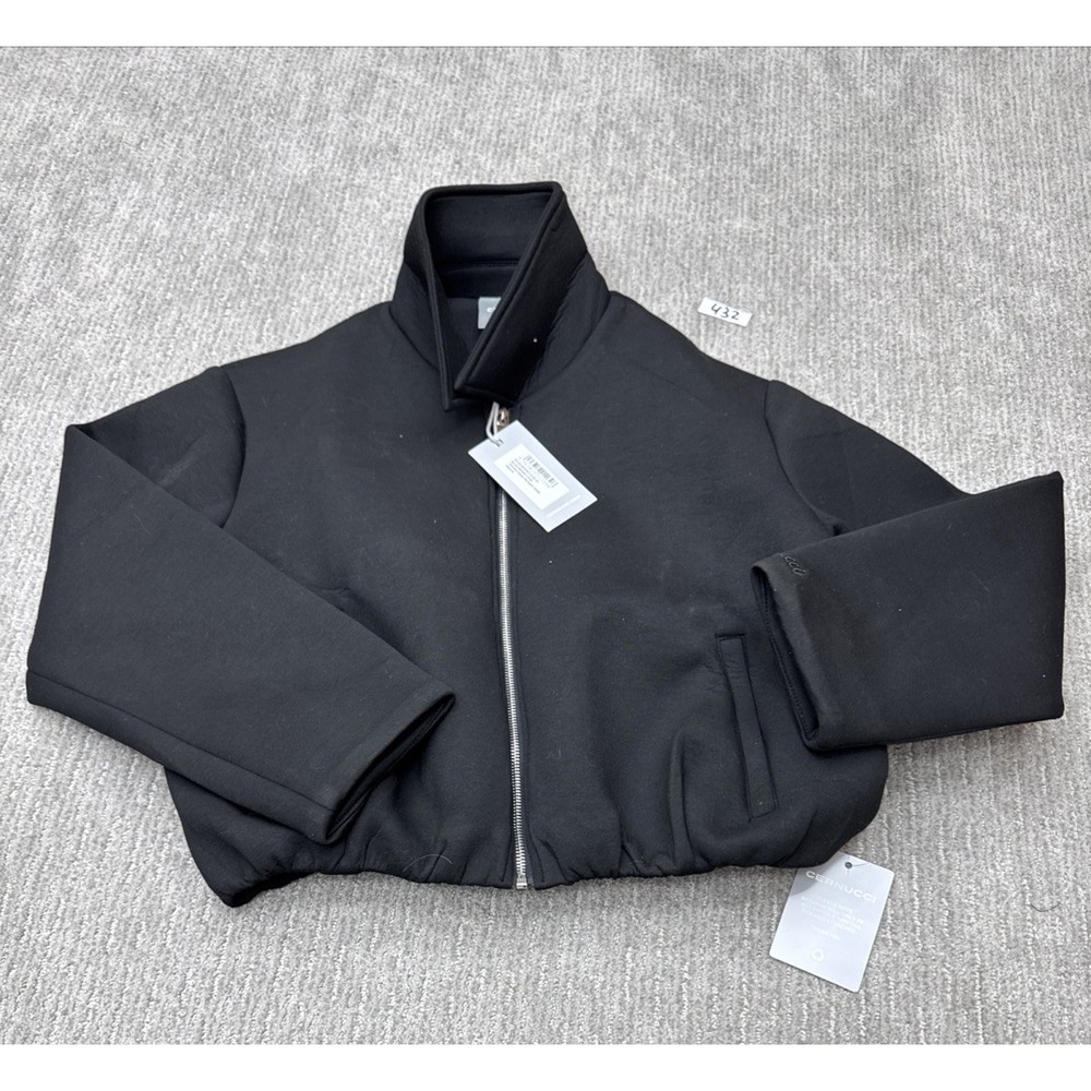 Cernucci Size Medium Black Crop Jacket #432